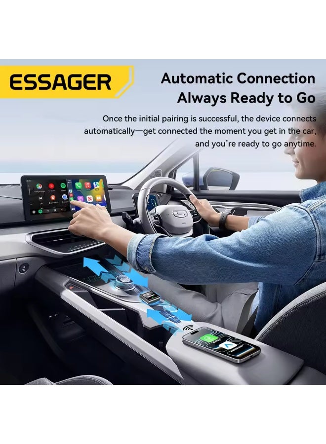 Essager USB Wireless CarPlay Adapter for Android iPhone 2 in 1 Wireless Adapter Plug and Play Auto Connect Mini Car Smart Box - Image 4