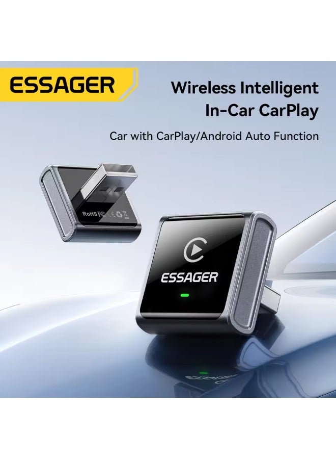 Essager USB Wireless CarPlay Adapter for Android iPhone 2 in 1 Wireless Adapter Plug and Play Auto Connect Mini Car Smart Box - Image 1