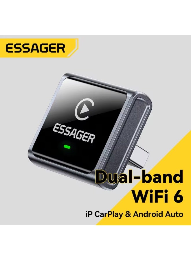 Essager USB Wireless CarPlay Adapter for Android iPhone 2 in 1 Wireless Adapter Plug and Play Auto Connect Mini Car Smart Box - Image 2