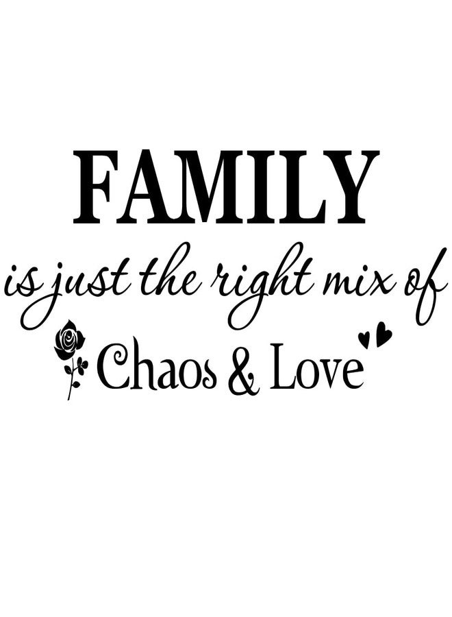 Fencosyn Family is just The Right Mix of Chaos and Love Bedroom Living Room Dining Room Vinyl Wall Art Decal Sticker - Image 1