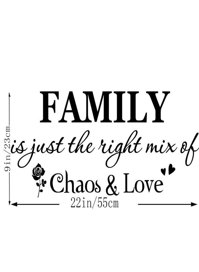 Fencosyn Family is just The Right Mix of Chaos and Love Bedroom Living Room Dining Room Vinyl Wall Art Decal Sticker - Image 2