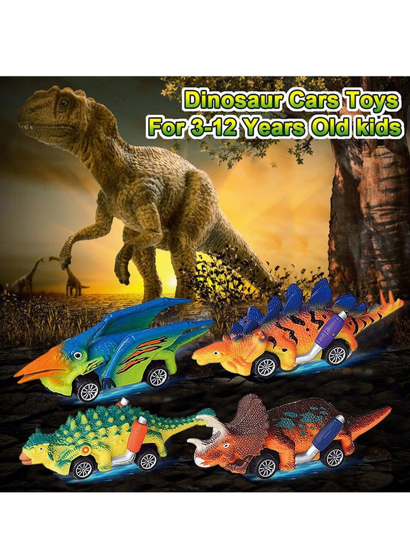 SYOSI Dinosaur Toys, 6 Pack Dinosaur Pull Back Cars Toy, Dino Car Toys for Kids Animal Vehicles Dinosaur Games Toddler Car Toys for 3-7 Year Old Boys Girls Dinosaur Games Birthday Party Favors - Image 4