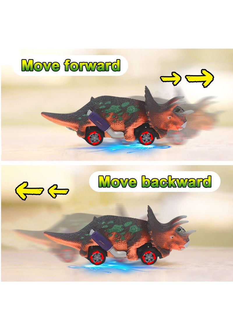 SYOSI Dinosaur Toys, 6 Pack Dinosaur Pull Back Cars Toy, Dino Car Toys for Kids Animal Vehicles Dinosaur Games Toddler Car Toys for 3-7 Year Old Boys Girls Dinosaur Games Birthday Party Favors - Image 2