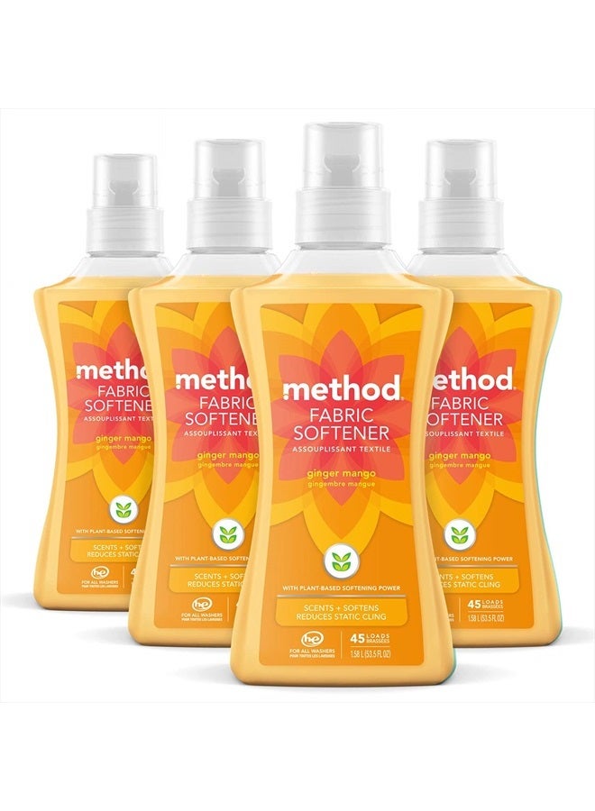 Method Fabric Softener; Ginger Mango; 53.5 Fl Oz (Pack of 4), Packaging May Vary - Image 1