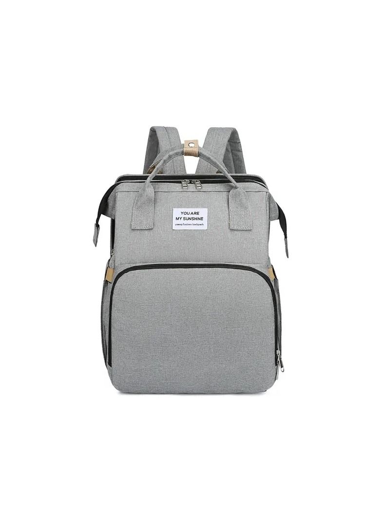 1-Piece Waterproof Large Capacity Nursing Bag Stretching Bed for Baby,Thermal Storage Milk Bin,Wet and Dry Separation Mummy Bag,Multi Bed Package,Diaper Bag,Colour Gray - Image 1
