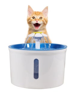 NNC PETS Cat water fountain, 1.6L Large capacity, Automatic indoor pet hydration system with Water level window, Ultra quiet water fountain, and USB Powered, Ideal for cats and small dogs 16 cm (Blue)  - Image 1