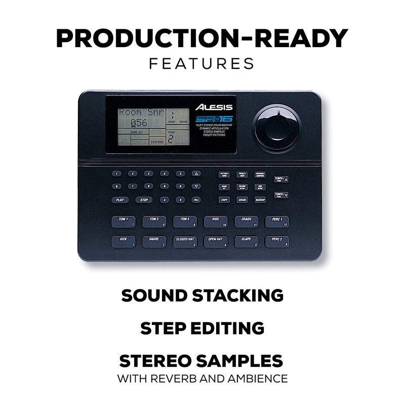 Alesis SR-16 - Studio-Grade Standalone Drum Machine With On-Board Sound Library, Performance Driven I/O and In-Built Effects - Image 5