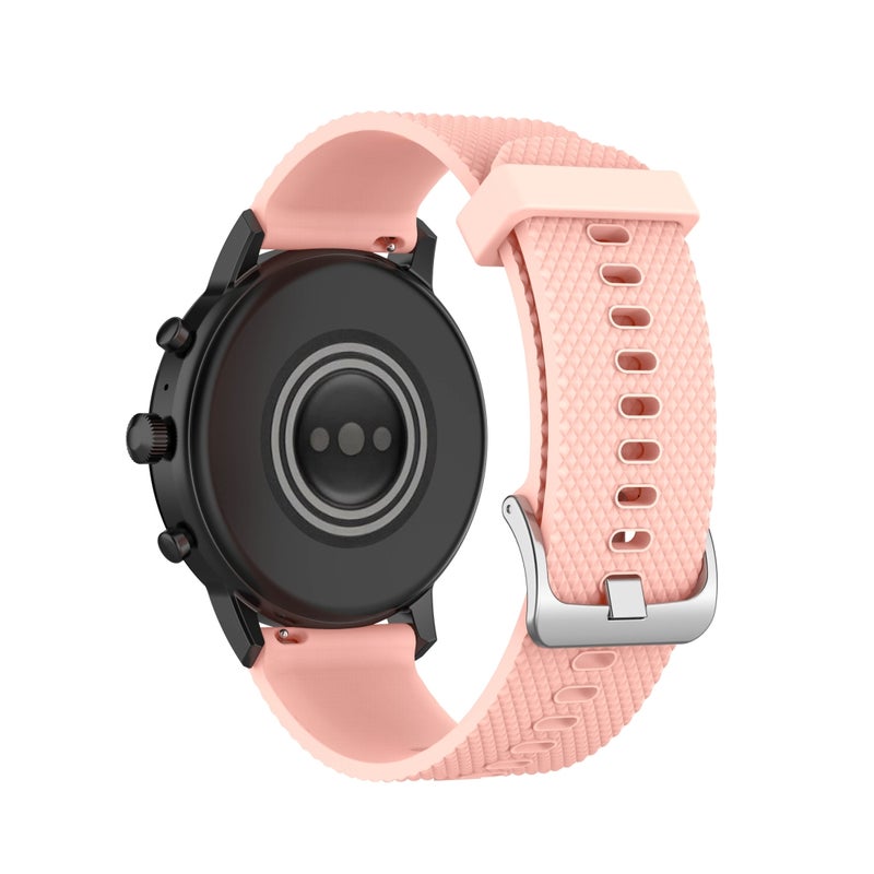 إيروريكس سوار معصم من السيليكون الملمس 22 مم لساعات Fossil Gen 5 Carlyle وGen 5 Julianna وGen 5 Garrett وGen 5 Carlyle Hr (وردي) - Image 4