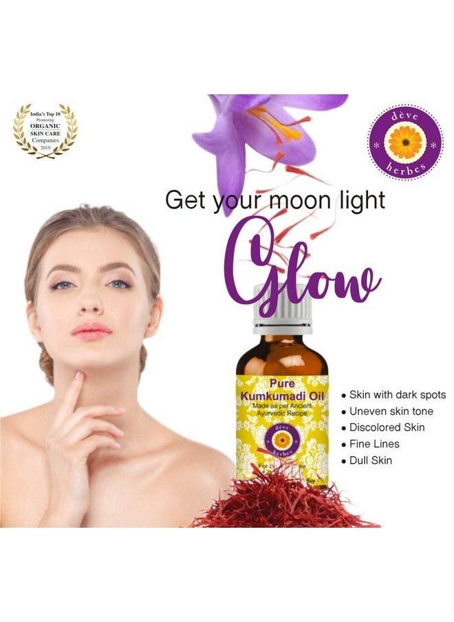 Deve Herbes - Pure Kumkumadi Oil For Blemishes Free And Radiant Skin Natural Therapeutic Grade 15Ml - Image 1