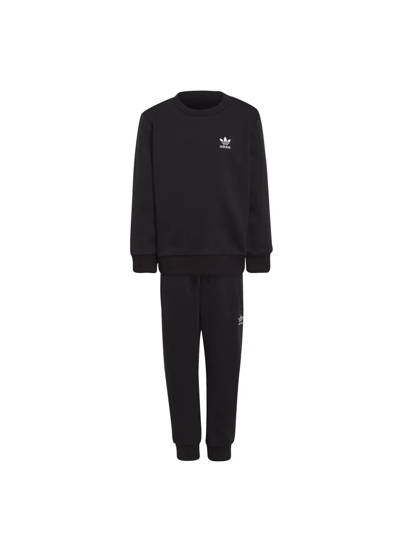 اديداس adidas CREW SET Black Originals Kids SUITS