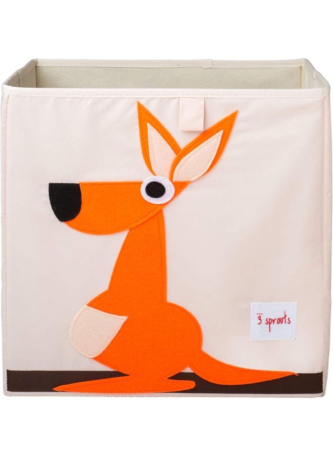 3 sprouts 3 Sprouts Storage Box, Kangaroo, Piece of 1, 13" X 13" X 13"  - Image 1