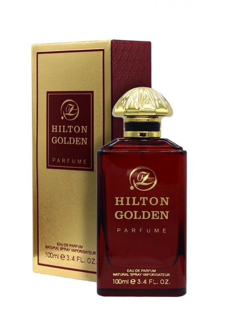 BELLEZA - Hilton Golden Perfume for Unisex 100ml - Image 1
