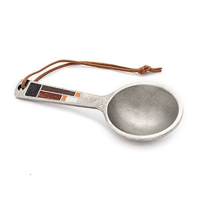 Danforth Riversong/Mocha Coffee Scoop/Spoon  Handcrafted Pewter Coffee Scoop For Ground Coffee  5   Made In USA - Image 1