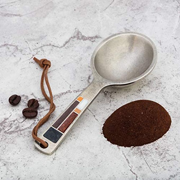 Danforth Riversong/Mocha Coffee Scoop/Spoon  Handcrafted Pewter Coffee Scoop For Ground Coffee  5   Made In USA - Image 5