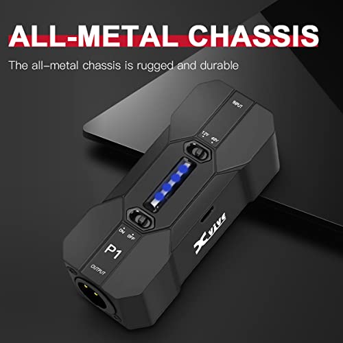 Xvive P1 48V/12V Portable Phantom Power Supply with Rechargeable Battery for XLR Condenser, Shotgun Microphone - Image 4