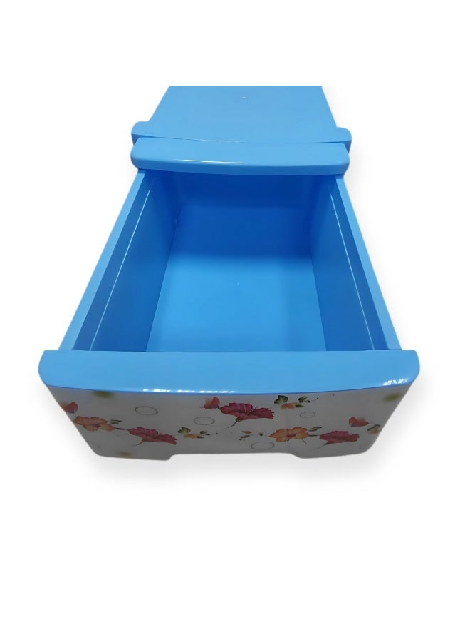 إس إن إتش منظم أدراج تخزين بثلاث طبقات بتصميم زهور | أدراج متعددة الاستخدامات لتوفير المساحة | خزانة قائمة للمنزل، المطبخ، المكتب، الحمام، وغرف المعيشة - Image 3