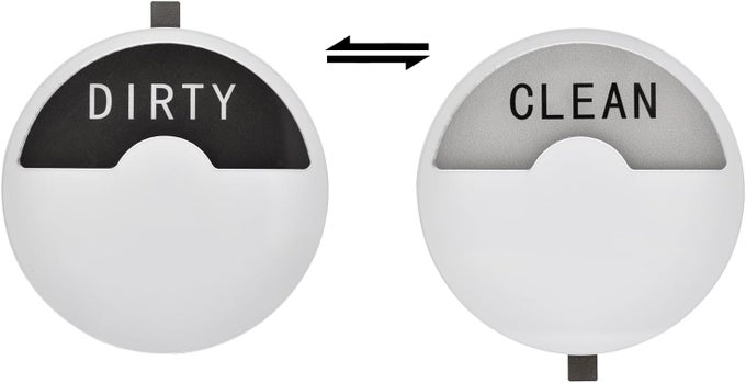 DISHWASHER MAGNET CLEAN DIRTY DISHWASHER SIGN MAGNETIC TELLS WHETHER DISHES ARE CLEAN OR DIRTY 35 SILVER