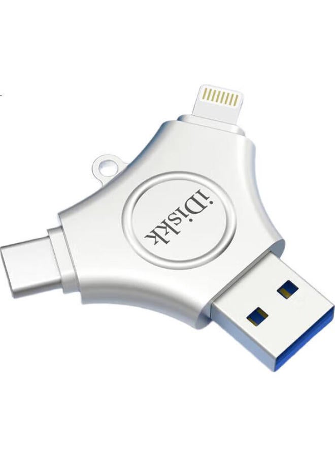 iDiskk محرك USB مخصص للهواتف من Idiskk بسعة 256 جيجابايت معتمد من Mfi، اتصال مباشر من نوع C إلى الكمبيوتر، سعة تخزين كبيرة، متوافق مع هواوي، أندرويد، آبل 15 آيفون 16، محرك فلاش لنسخ الصور الاحتياطي - Image 3