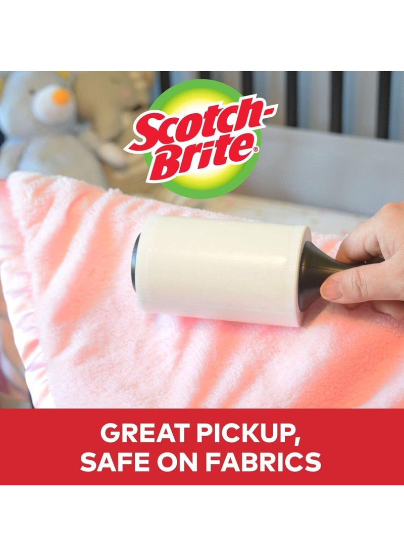 Scotch  Lint Roller Refill, Works Great On Pet Hair, 4 Rollers, 56 Sheets Per Roll  - Image 4