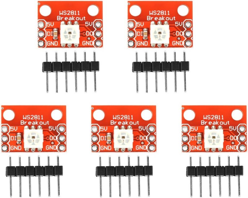 5 قطع من لوحة الخروج WS2812 RGB 5050 RGB، لوحة وحدة الخروج LED، لوحة خروج LED، وحدة خروج لشريط إضاءة LED RGB الملون - Image 1