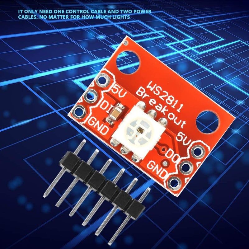 5 قطع من لوحة الخروج WS2812 RGB 5050 RGB، لوحة وحدة الخروج LED، لوحة خروج LED، وحدة خروج لشريط إضاءة LED RGB الملون - Image 2