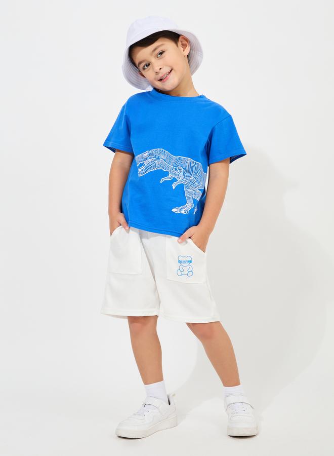 Styli Styli Bear Pocket Print Waffle Knit Shorts  - Image 2