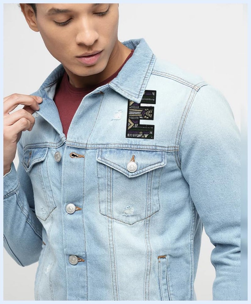 Generic E English Alphabet/Letter Applique Embroidered Sew-on Patch ; Size: 8cm x 5cm for Jackets, Caps, T-Shirts, Bags, Jeans, Pants, Outdoor Clothing ; Imported from Malaysia (1 Piece). (Code: S-30)  - Image 3