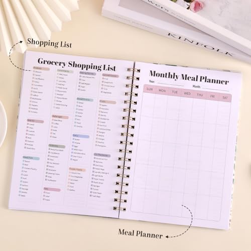 icceemee AllinOne Family planner Organizer Home Management Binder Calendar Scheduling Finance Budget Meal Planning Grocery Lists Cleaning Schedule Activities Health TrackerFor Busy Moms Households - Image 3