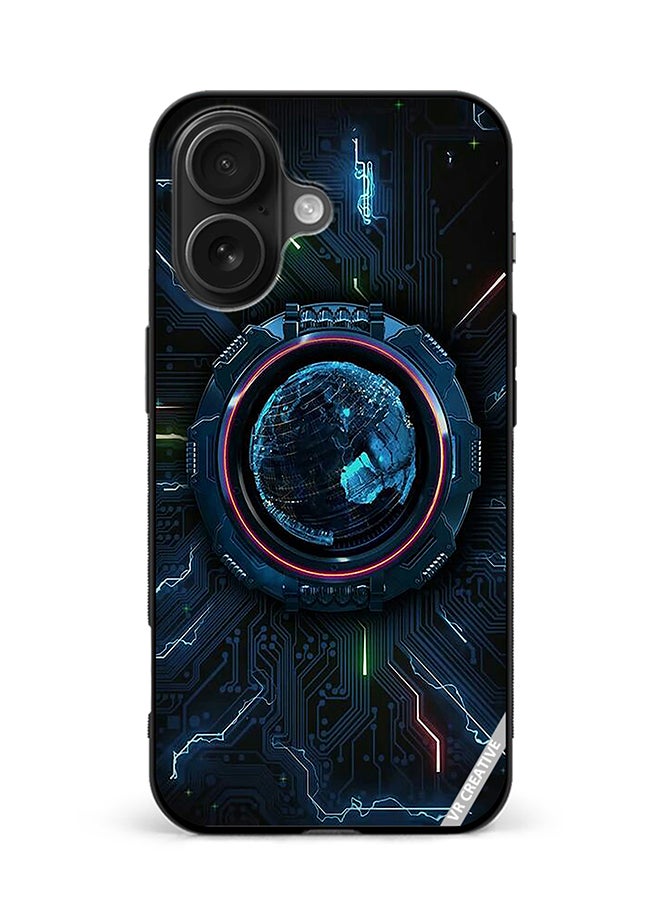 Protective Case Cover For Apple iPhone 16 Plus Rain Meter Design Multicolour