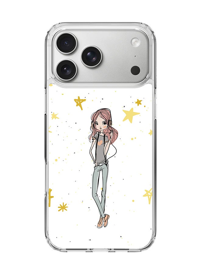 Classic Clear MagSafe Case for iPhone 17 Pro Max , Hybrid Soft Case Flexible Edges Anti Drop TPU PC Gel Thin Transparent Cover [ Designed for iPhone 17 Pro Max ] - Girl Next Door
