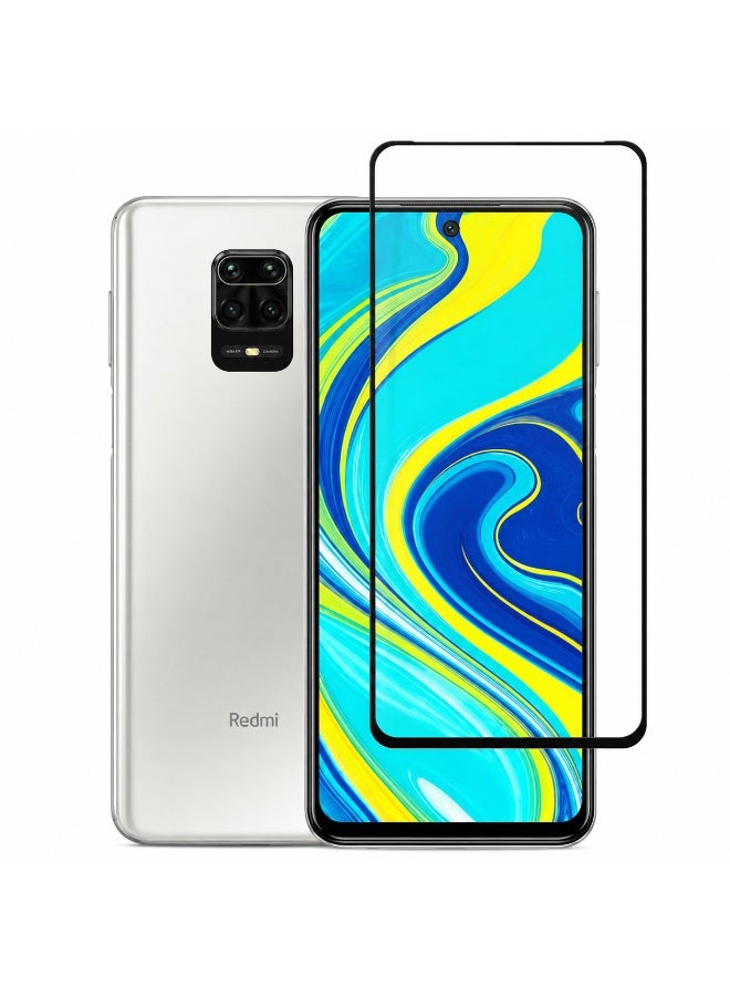 Deer Al-Ghazala Anti-Static ESD Tempered Glass Screen Protector Compatible with Xiaomi Redmi Note 9s - Full Glue Black Frame - Image 1