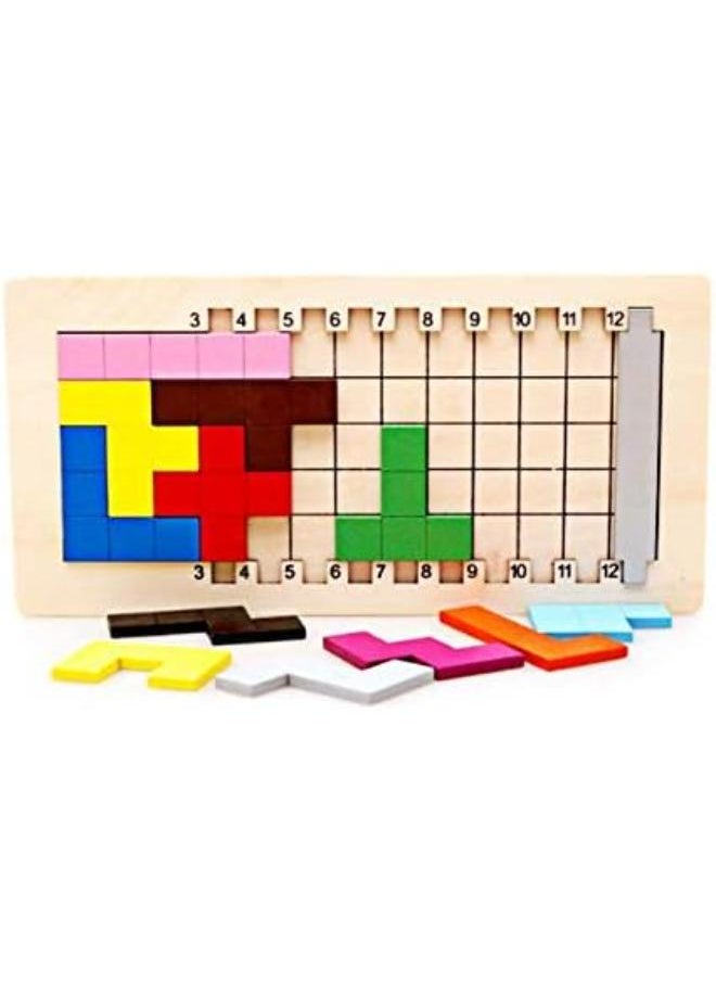 Joy & Learn Joy & LEARN Wooden Tetris Cube Puzzle  - Image 2