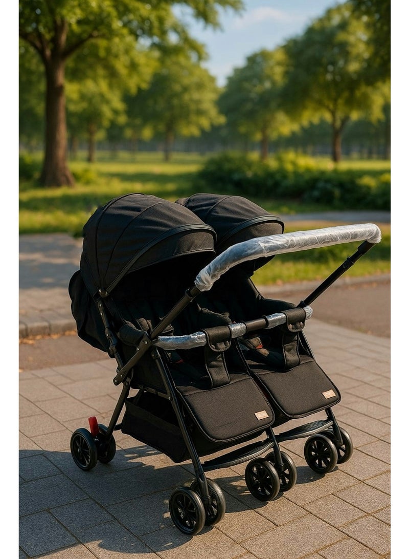 umbrella twin strolle Umbrella with two-way flip-up arm, high quality - Image 3