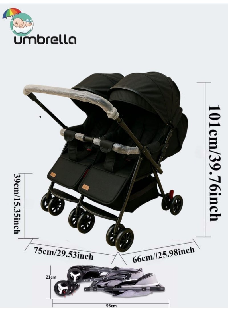 umbrella twin strolle Umbrella with two-way flip-up arm, high quality - Image 2