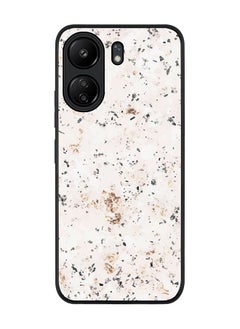 Stylizedd Rugged Black edge case for Xiaomi Poco C65, Slim fit Soft Case Flexible Rubber Edges Anti Drop TPU Gel Thin Cover- Marble Print Stone  - Image 1