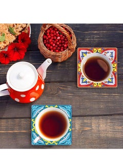 Y&D 9 Pcs Diamond Painting Coasters with Holder, DIY Mandala Art for Drinks, Small Kits Adults Accessories Dots Craft Supplies  - Image 4