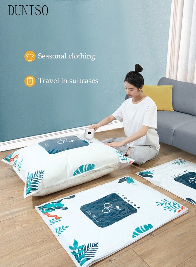 DUNISO Combo Vacuum Storage Bag with Electric Pump, 6 Pack(2Jumbo + 2 Large + 2Medium) of Reusable Compression Bags,Vacuum Seal Bags, Reusable Space Saver Bags for Clothes, Mattress, Blanket, Duvets, Pillows, Quilt, Travel - Image 3