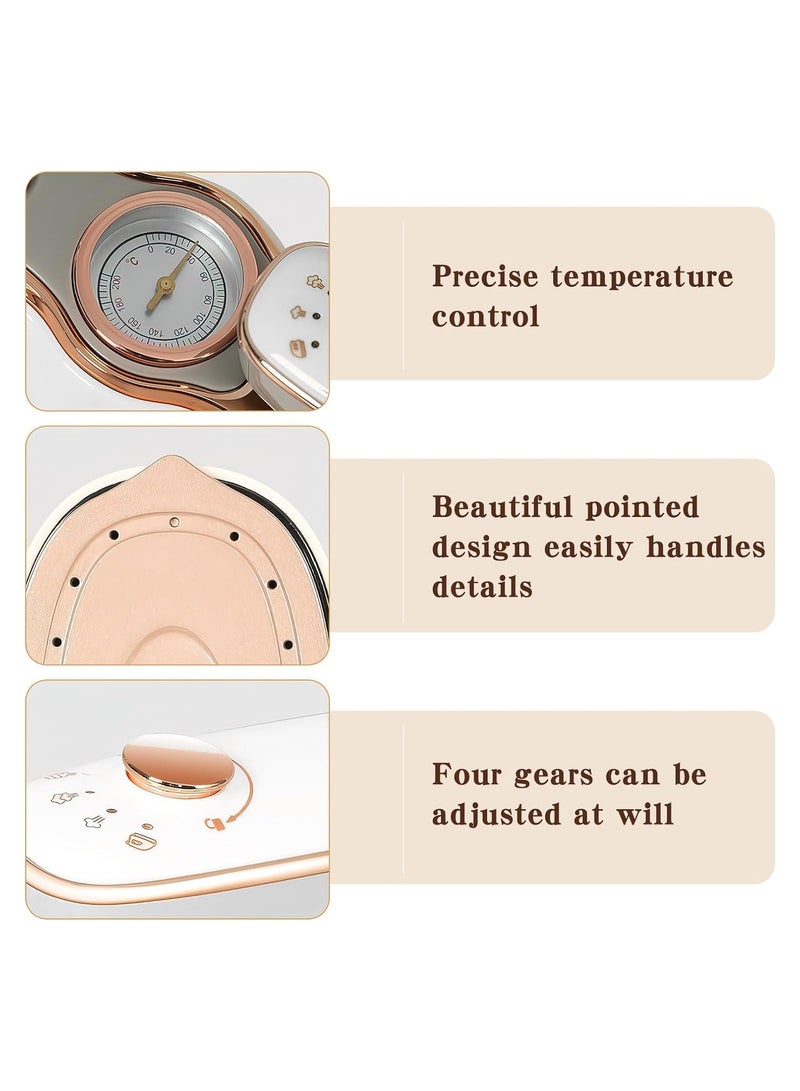 SOLARAE مكواة بخار ميني، مكواة ملابس محمولة قابلة للدوران 180°، مكواة بخار 1200 واط للملابس، مع مؤشر درجة الحرارة، كي وبخار 2 في 1، مكواة ملابس محمولة صغيرة باليد للملابس - Image 4