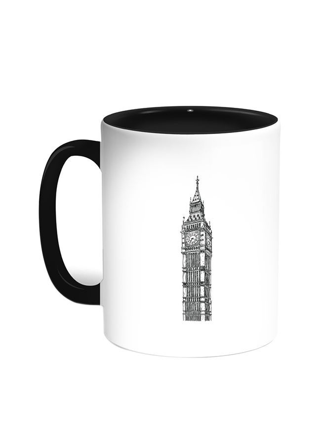 RYN Big Ben Printed Coffee Mug Black/White 11ounce