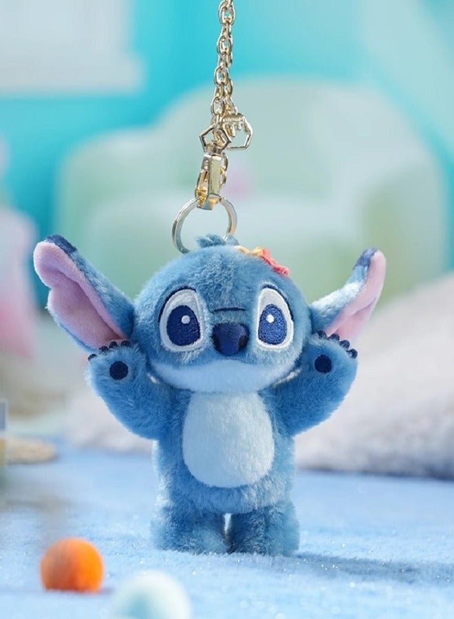 HALAMODO Stitch Plush Toy Keychain - Soft Doll Bag Charm & Adorable Key Ring, Unisex Birthday Gift for Boys and Girls,12cm  - Image 4