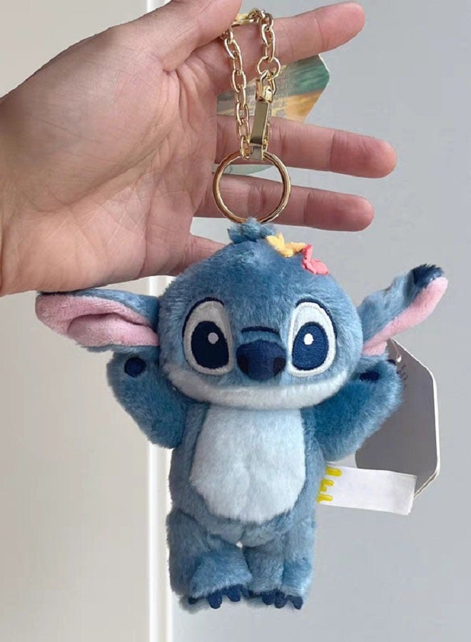 HALAMODO Stitch Plush Toy Keychain - Soft Doll Bag Charm & Adorable Key Ring, Unisex Birthday Gift for Boys and Girls,12cm  - Image 2