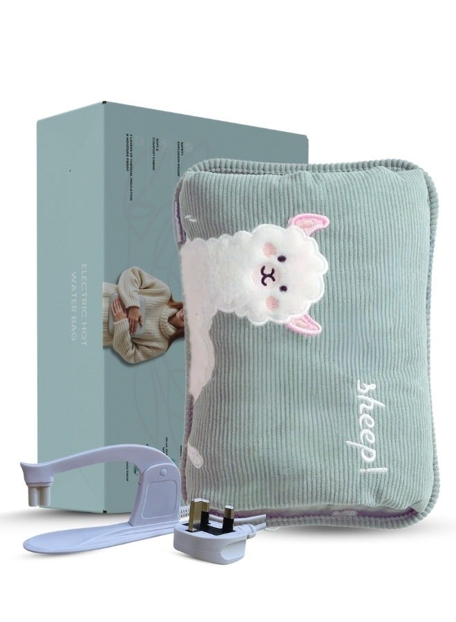 Breeze & Ripplez™ Dual comfort electric rechargeable heating water bag soft fleece cover for pain relief advanced leak proof technology fast heating large size