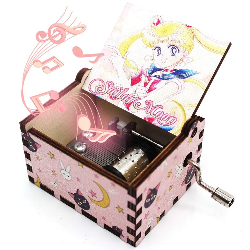 ukebobo Wooden Music Box  Color Painted Sailor M Music Box Sailor Gifts for SisterDaughter  Play Sailor M Theme Song  1 Set