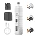 PAPIFEED PAPIFFEED Dog Nail Grinder with LCD Display Quiet Electric Nail Trimmer with Dual LED Light Safe for Black Thick Nails Rechargeable for Small Medium Large Dogs Cats White - Image 1