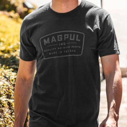 Magpul Blend Crew Neck Short Sleeve T-Shirt for Men, Go Bang Parts Patch Charcoal, Large - Image 2