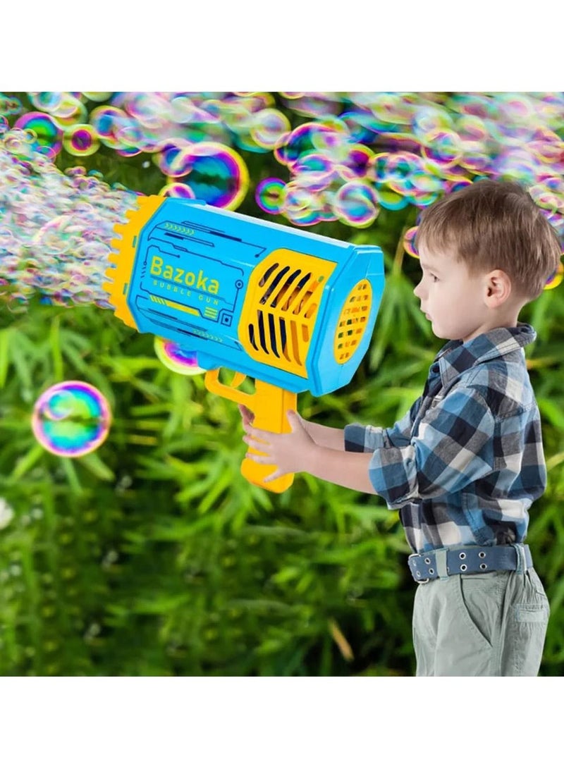 Bazooka Bubble Gun Rocket 69 Holes Soap Bubbles Machine Gun Shape Automatic Blower With Light Toys For Kids Pomperos Children‘s Day Gift - Image 3