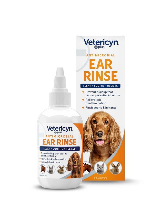 Vetericyn Plus Dog Ear Rinse | Dog Ear Cleaner To Soothe And Relieve Itchy Ears, Safe For Cat Ears, Rabbit Ears, And All Animal'S Ear Problems. 3 Ounces  - Image 1