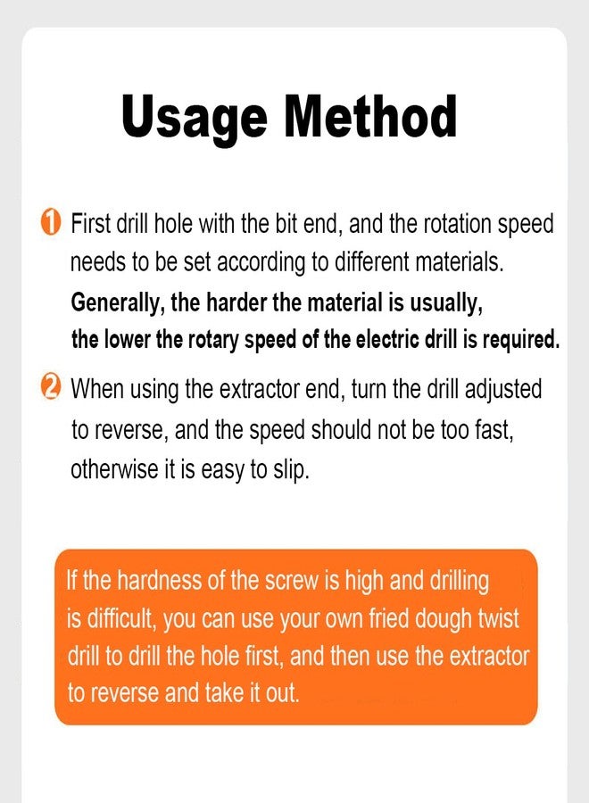 Omninmo Damaged Screw Extractor Kit, Stripped Screw Extractor Set, Titanium Extractor Broken Wire Maintenance Tools Stud DIY Screw Removal Tool, Broken Bolt Extractor and Screw Remover Set - Image 2