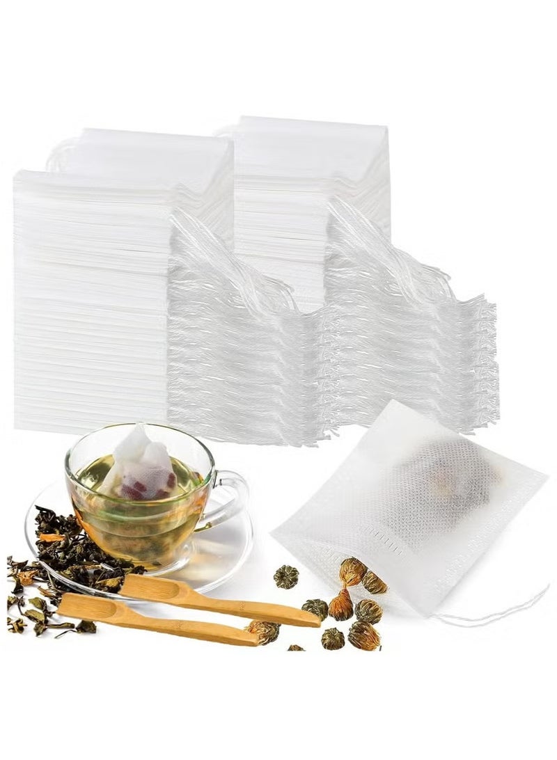 300Pcs Tea Filter Bag, Infuser Empty Muslin Drawstring Seal Filter Tea Bags, Drawstring Herbal Bulk Tea Bags,Disposable Empty Tea Bag  - Image 1