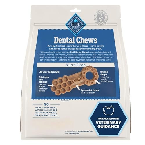 Blue Buffalo Dental Chews Medium Natural Dog Treats Chicken Spearmint 23oz Bag 28 Count - Image 3